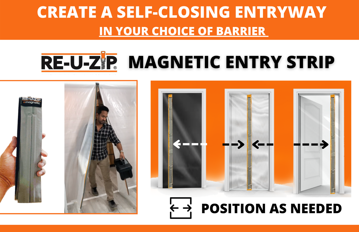 REUZIP Magnetic Dust Barrier Entry Strip