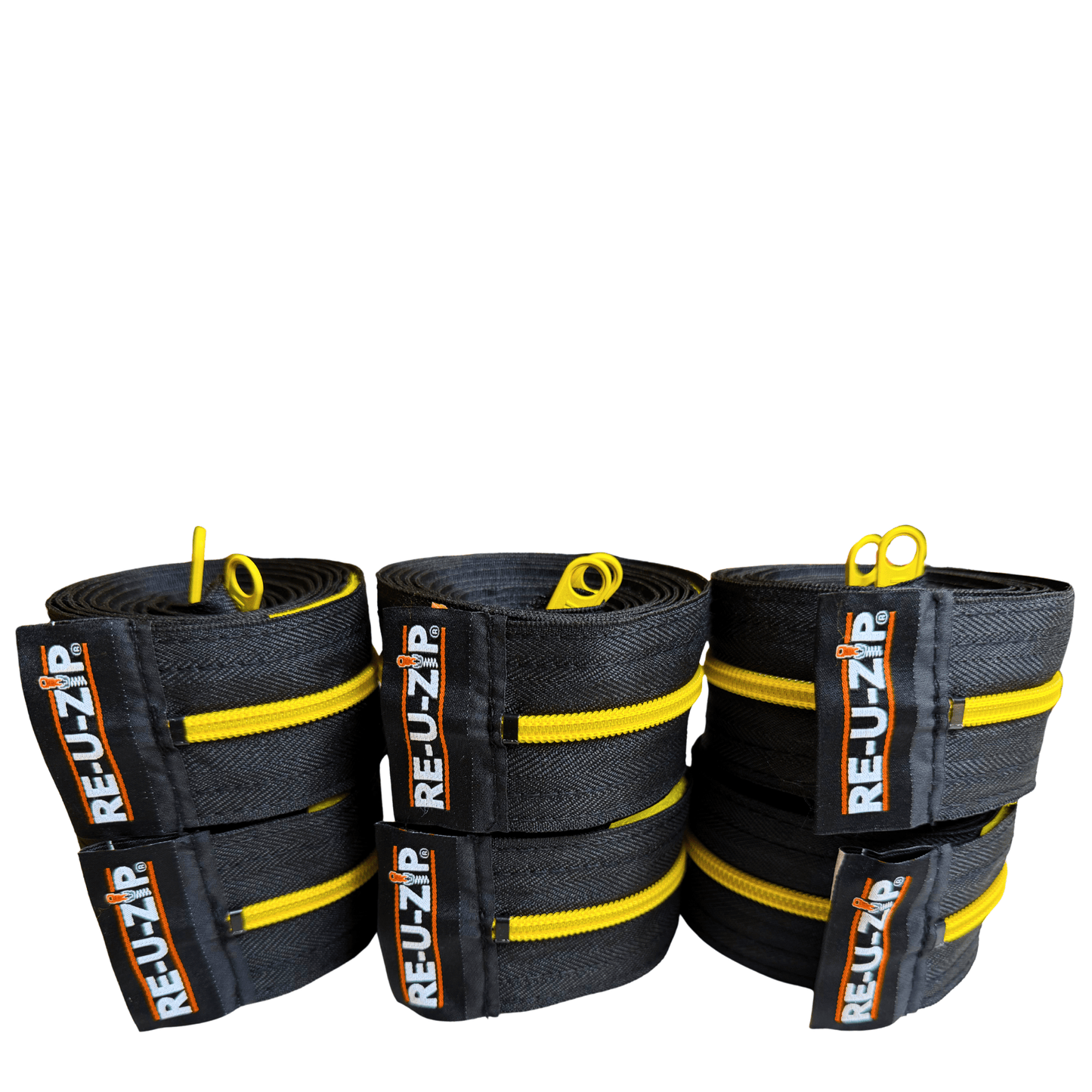 RE-U-ZIP INNOVATIVE DUST BARRIER SOLUTIONS Construction Yellow RE-U-ZIP® REUSABLE DUST BARRIER ZIPPER (ONLY) | 6-PACK