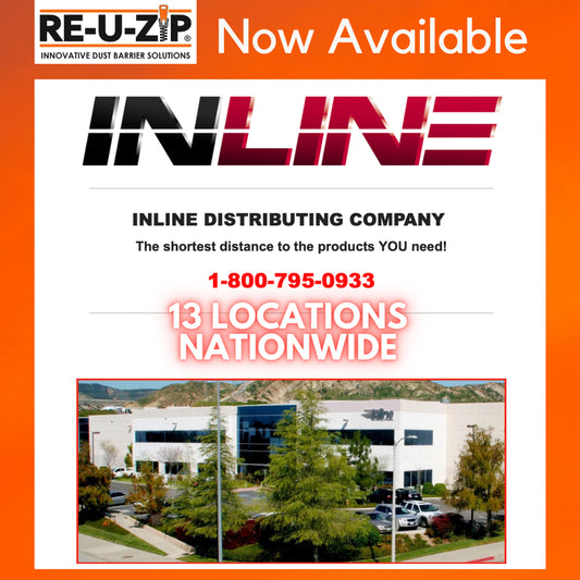RE-U-ZIP Dust Barrier Solutions Now Available at INLINE Distributing Company | 13 Locations Nationwide