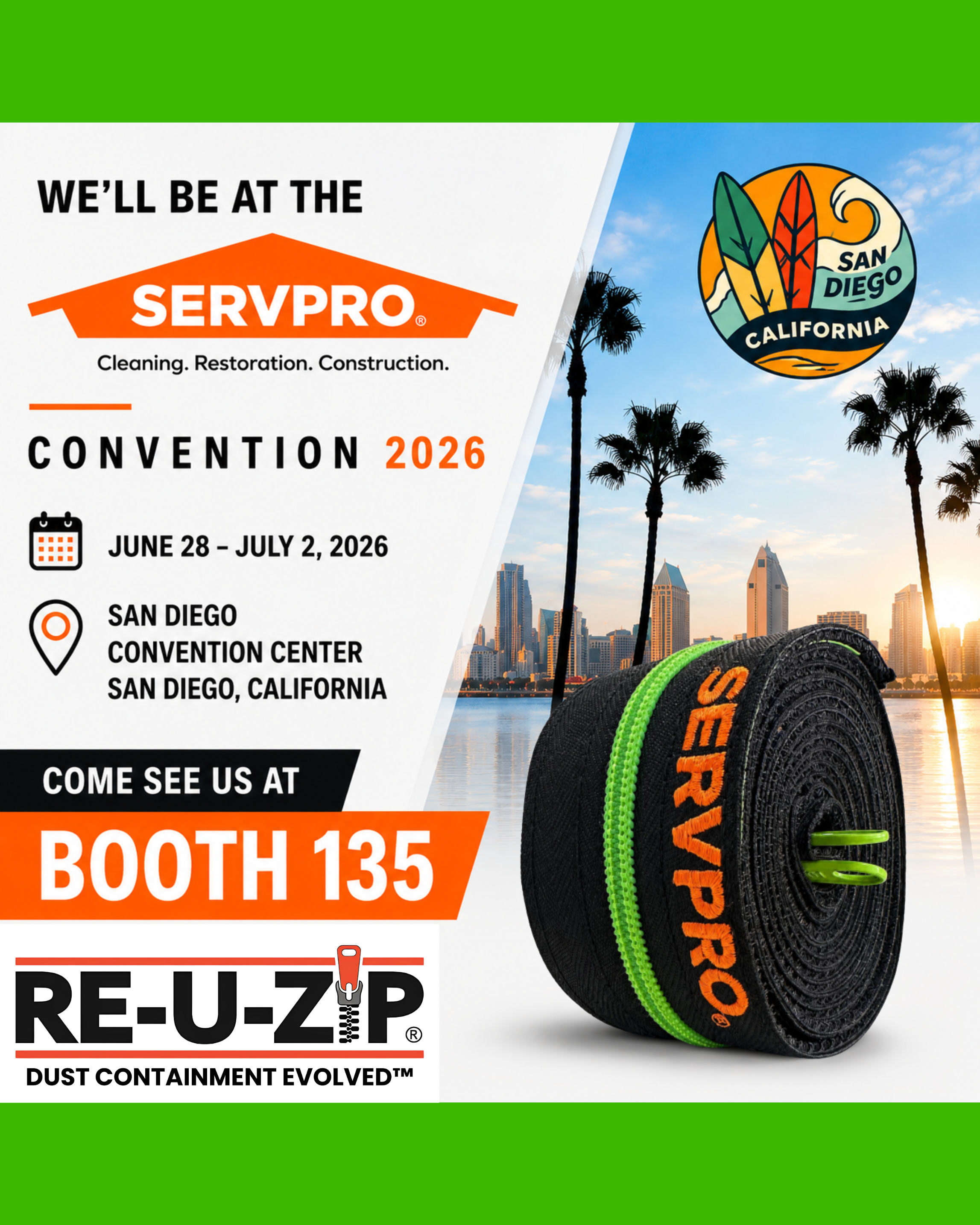Servpro Convention 2026 – RE-U-ZIP® | DUST CONTAINMENT EVOLVED™