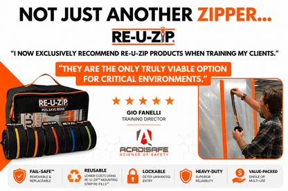 RE-U-ZIP® | DUST CONTAINMENT EVOLVED™ Construction RE-U-ZIP® FAIL-SAFE™ REUSABLE DUST BARRIER ZIPPER | PRO BUNDLE