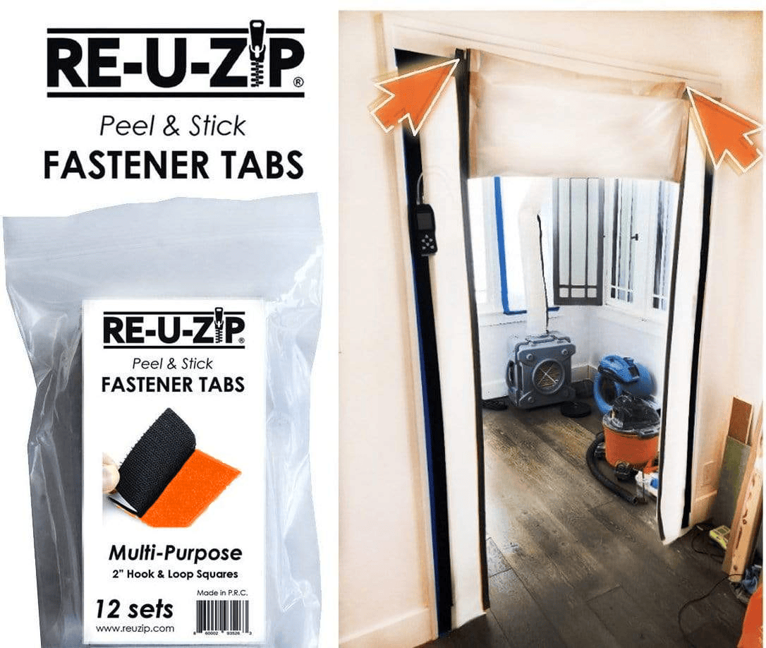 RE-U-ZIP® | DUST CONTAINMENT EVOLVED™ Construction RE-U-ZIP® HOOK & LOOP FASTENER TABS