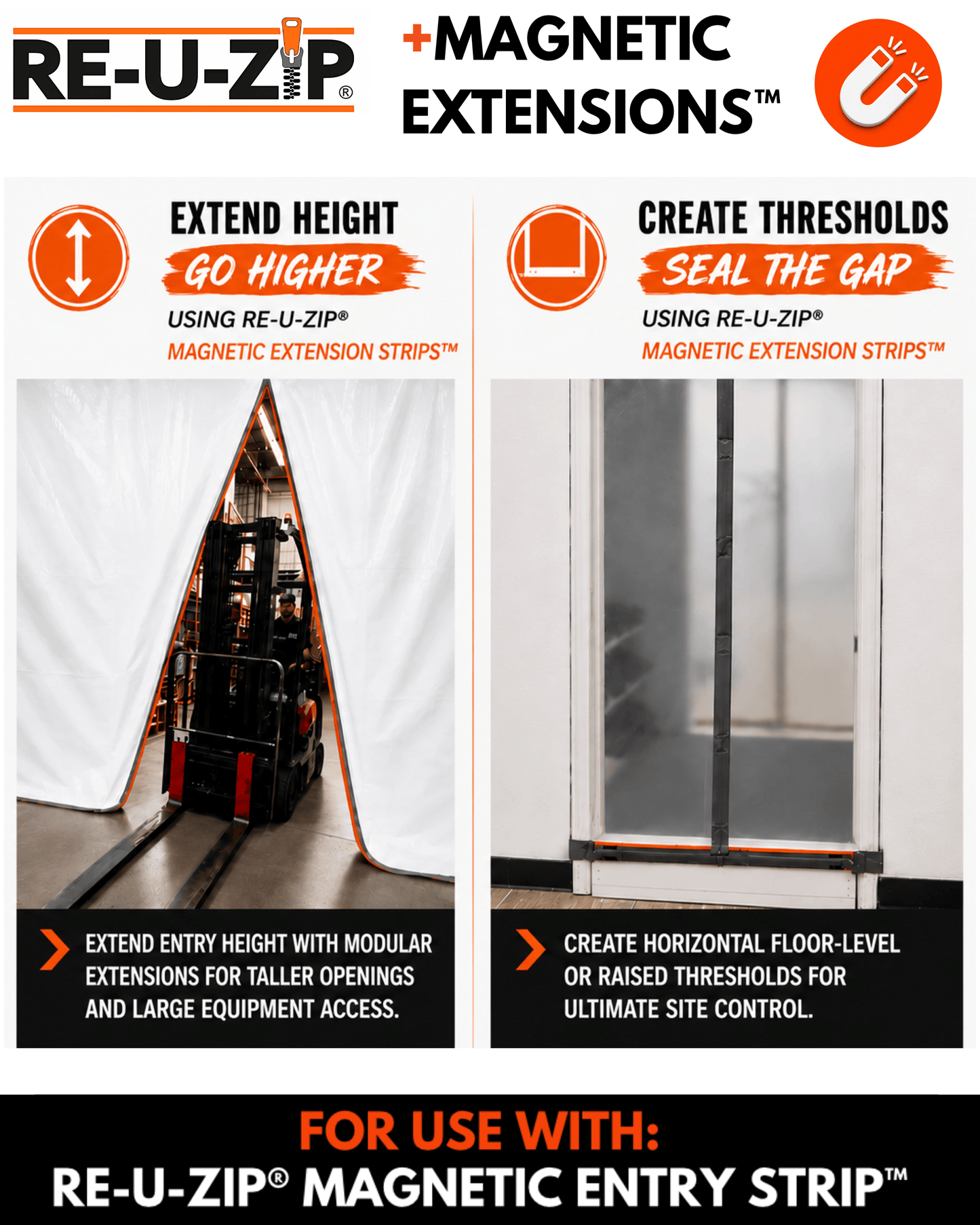 RE-U-ZIP® | DUST CONTAINMENT EVOLVED™ RE-U-ZIP® Magnetic Extensions™