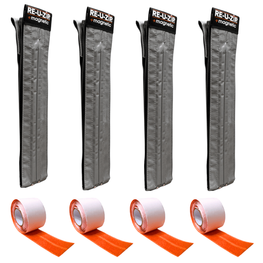 RE-U-ZIP® | DUST CONTAINMENT EVOLVED™ Construction RE-U-ZIP® Self-Closing Magnetic Entry Strip™ | 4-PACK