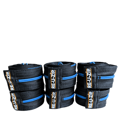RE-U-ZIP INNOVATIVE DUST BARRIER SOLUTIONS Construction Blue RE-U-ZIP® REUSABLE DUST BARRIER ZIPPER (ONLY) | 6-PACK