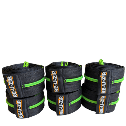 RE-U-ZIP INNOVATIVE DUST BARRIER SOLUTIONS Construction Green RE-U-ZIP® REUSABLE DUST BARRIER ZIPPER (ONLY) | 6-PACK