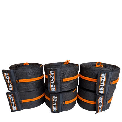RE-U-ZIP INNOVATIVE DUST BARRIER SOLUTIONS Construction Orange RE-U-ZIP® REUSABLE DUST BARRIER ZIPPER (ONLY) | 6-PACK