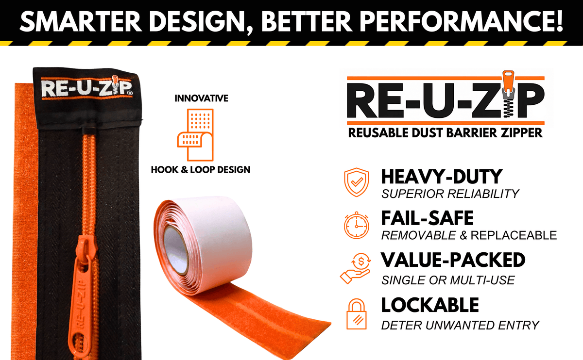 RE-U-ZIP® Reusable Dust Barrier Zipper | Starter Kit – RE-U-ZIP® | DUST ...