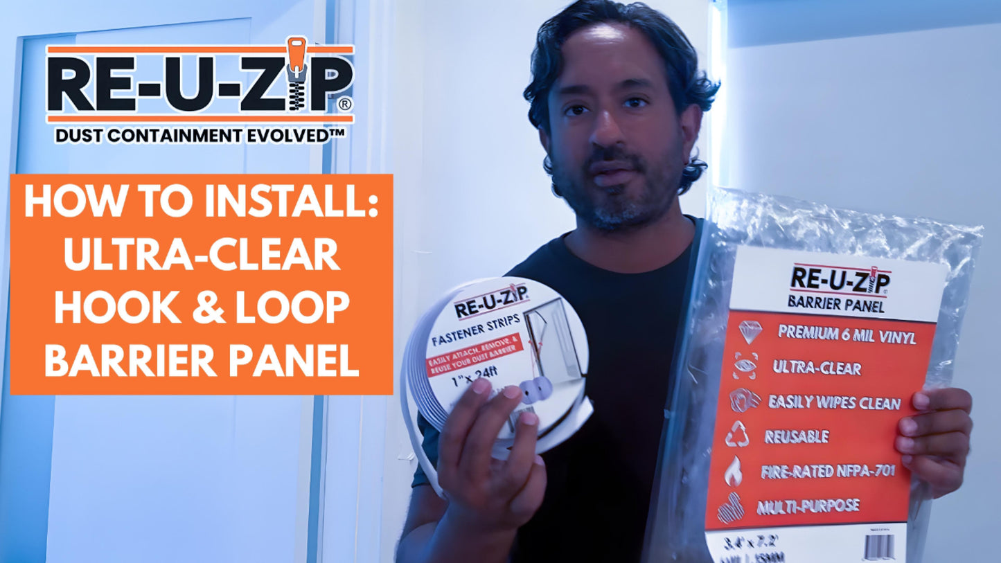 RE-U-ZIP INNOVATIVE DUST BARRIER SOLUTIONS Construction RE-U-ZIP® ULTRA-CLEAR MAGNETIC DOOR KIT