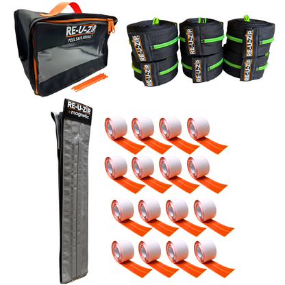 RE-U-ZIP® MAGNETIC ENTRY STRIP™ | STARTER KIT + DUST BARRIER ZIPPER | PRO BUNDLE