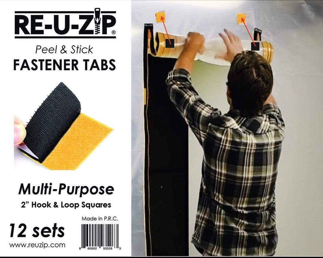 RE-U-ZIP DUST BARRIER SYSTEM 5 x 9 FT Barrier + 24 FT Fastener Strips RE-U-ZIP™ ROLL-UP ZIPPER DOOR KIT |  Ultra-Clear & Fire-Rated