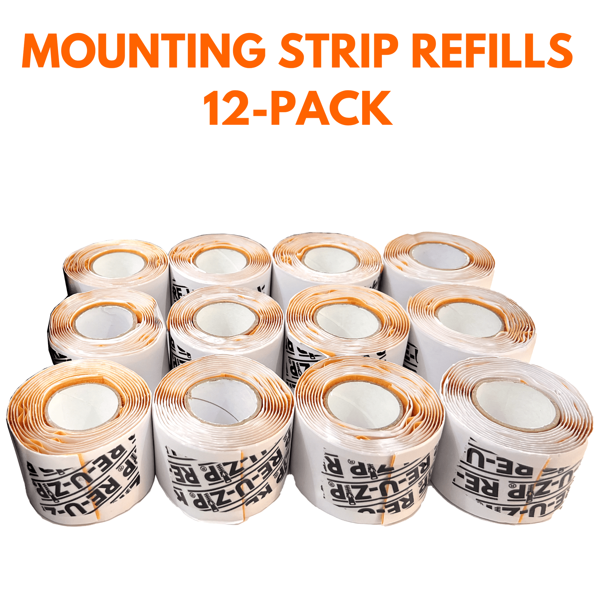 RE-U-ZIP Mounting Strips | 12 Pack