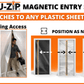 RE-U-ZIP™ INNOVATIVE DUST BARRIER SOLUTIONS RE-U-ZIP™ Reusable Magnetic Entry Strip (Requires Mounting Strips)