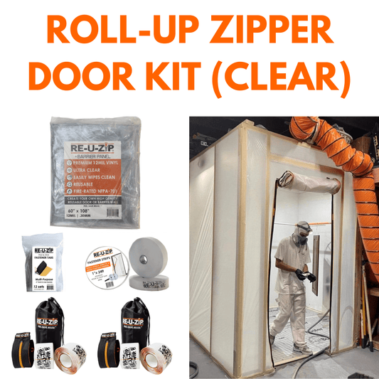 RE-U-ZIP INNOVATIVE DUST BARRIER SOLUTIONS Construction RE-U-ZIP™ Roll-Up Zipper Door Kit