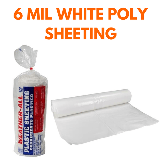 RE-U-ZIP INNOVATIVE DUST BARRIER SOLUTIONS Construction TRANSLUCENT WHITE POLY SHEETING | 6 Mil 10' x 25' - **Currently Available in Canada Only**